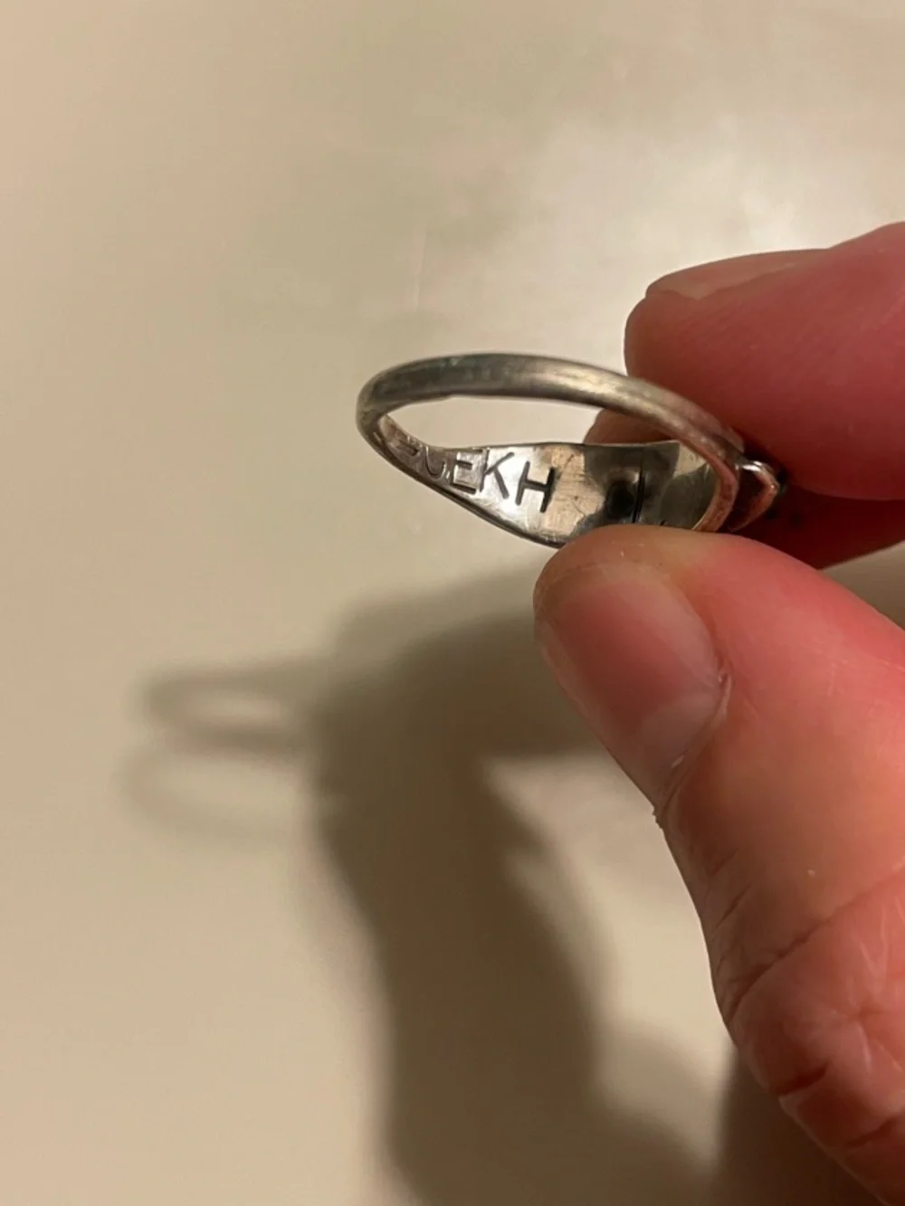 Turquoise, inlay, silver ring - Women's Jewelry size 6.5